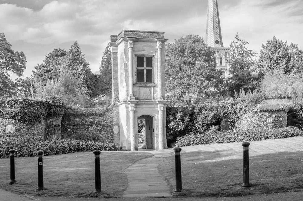 Ornamental folly with church spire, Hemel Hempstead Old Town