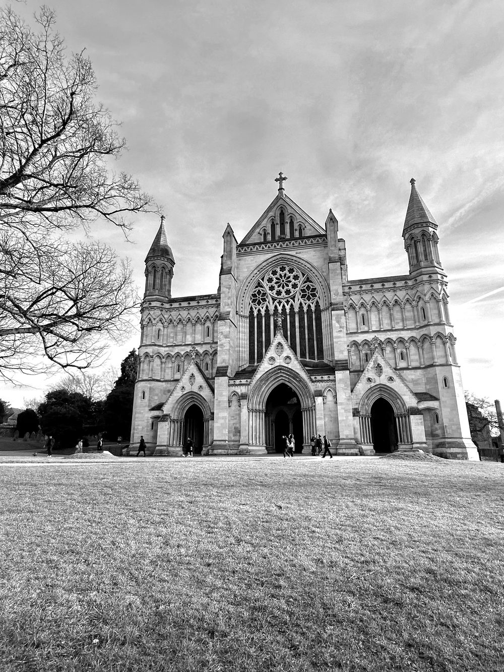 St Albans Cathedral and Abbey, with the Clock Tower visible behind